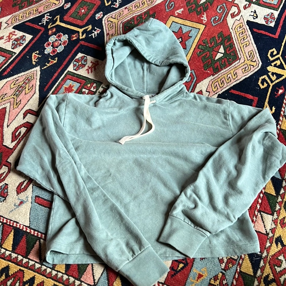 Hooded cropped sweatshirt